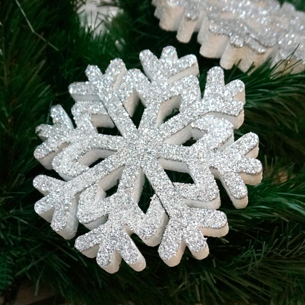 Снежинки с блёстками